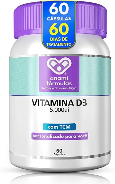 Anami Vitamina D3 5.000UI com TCM - 60 Cápsulas