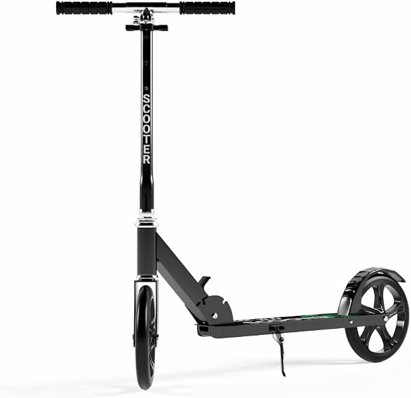 Bh Store Patinete com Freio de Mão Dobrável para Jovens e Adultos - Preto