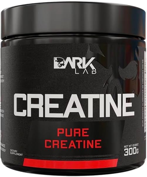 Dark Lab Creatina Pura 300g Monohidratada 100% de Pureza Sem Glúten Sem Sabor