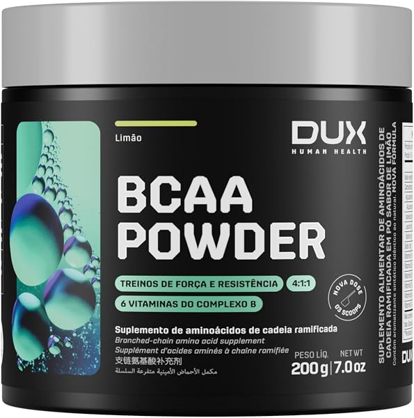 Dux Nutrition BCAA Powder 4:1:1 - Pote 200g Sabor Limão