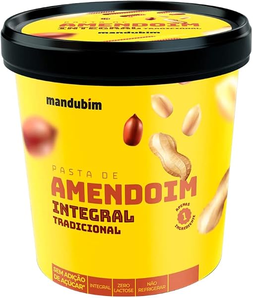 Mandubim Pasta de Amendoim Integral Tradicional 1kg
