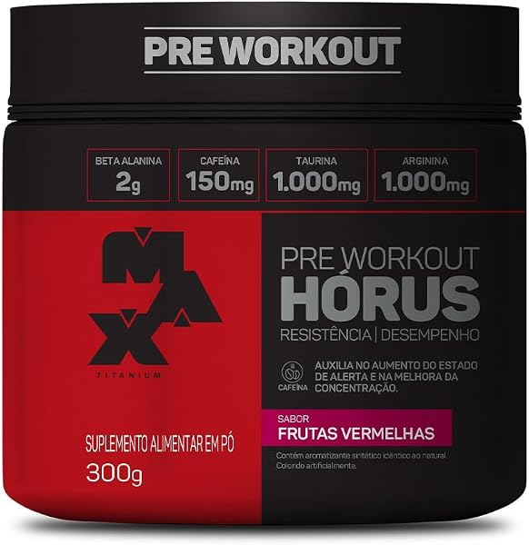 Max Titanium Horus Pré-Treino 300g (Frutas Vermelhas)