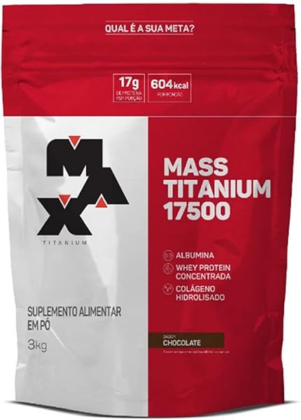 Max Titanium Mass Titanium 17500 Hipercalórico 3kg Sabor Chocolate
