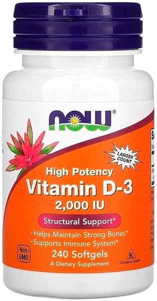 Now Foods Vitamina D3 2000UI - 240 Softgels