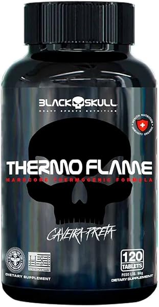 Thermo Flame Caveira Preta Termogênico 120 Tabletes - Black Skull