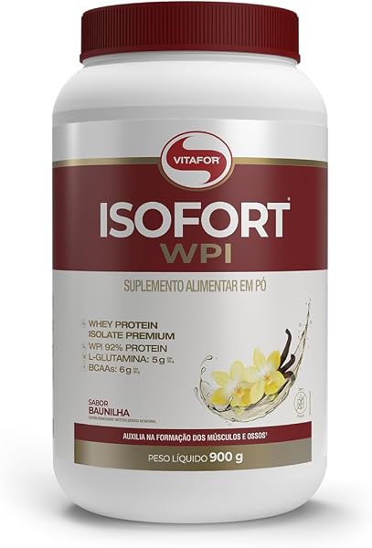 Vitafor Isofort Whey Protein Isolado 900g Baunilha